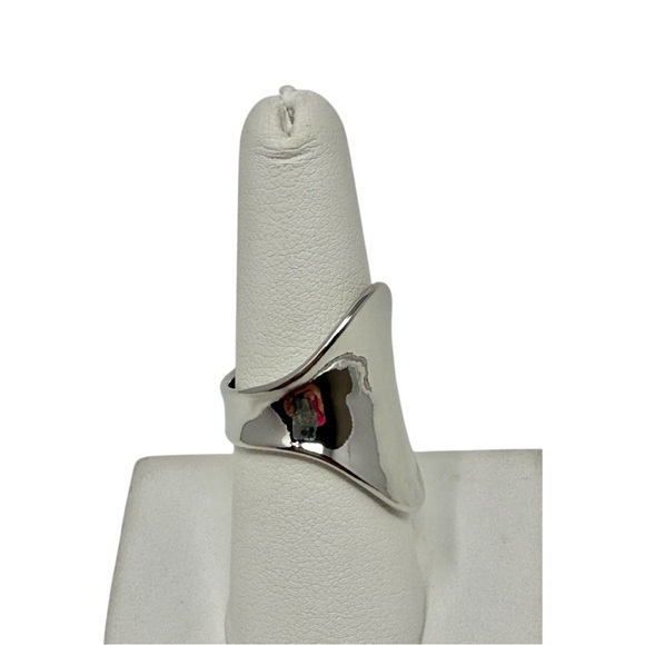 Silver Plated Cuff Statement Ring - Picture 9 of 11